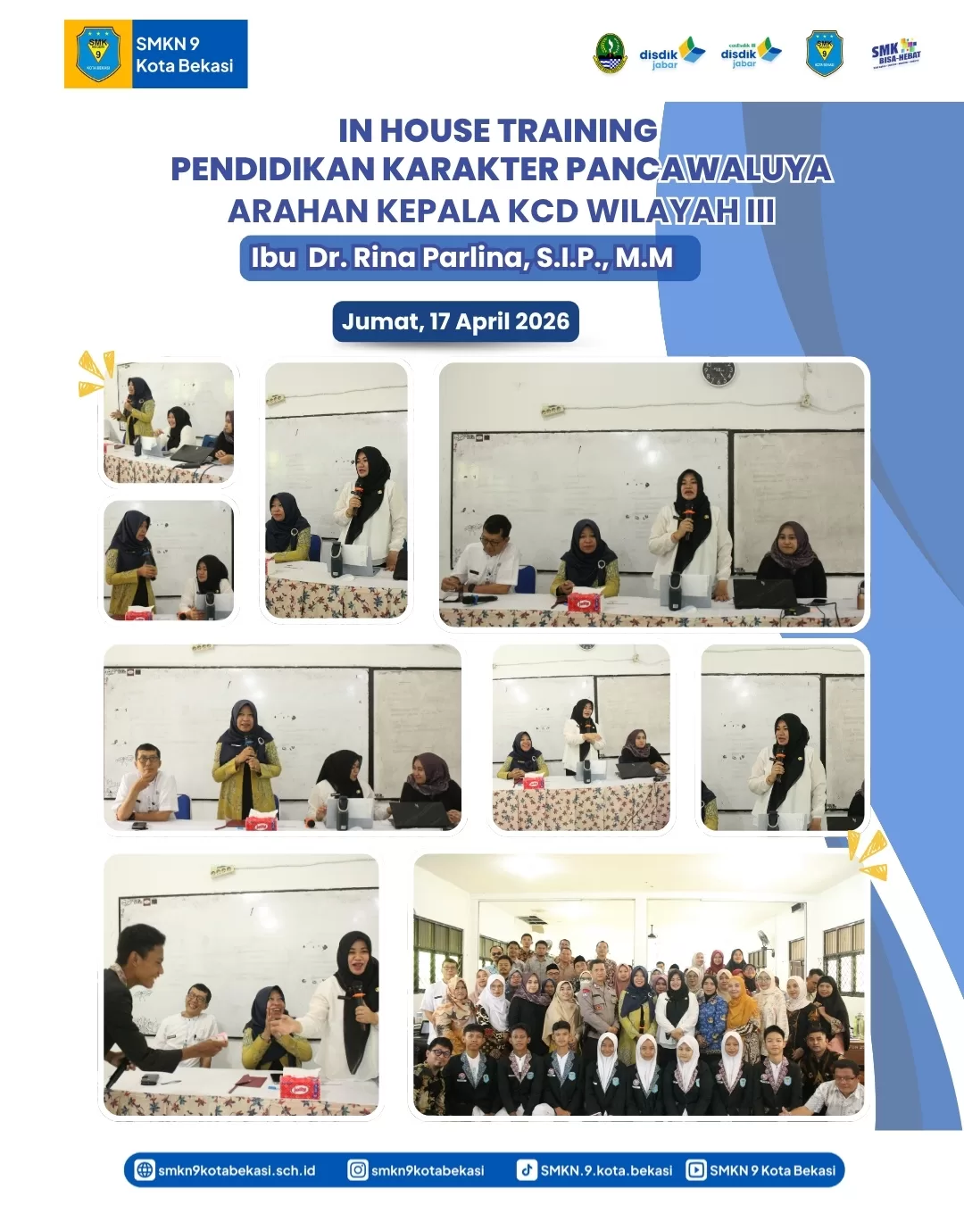 Kehadiran Kepala KCD Wilayah III Perkuat IHT Panca Waluya di SMKN 9 Kota Bekasi